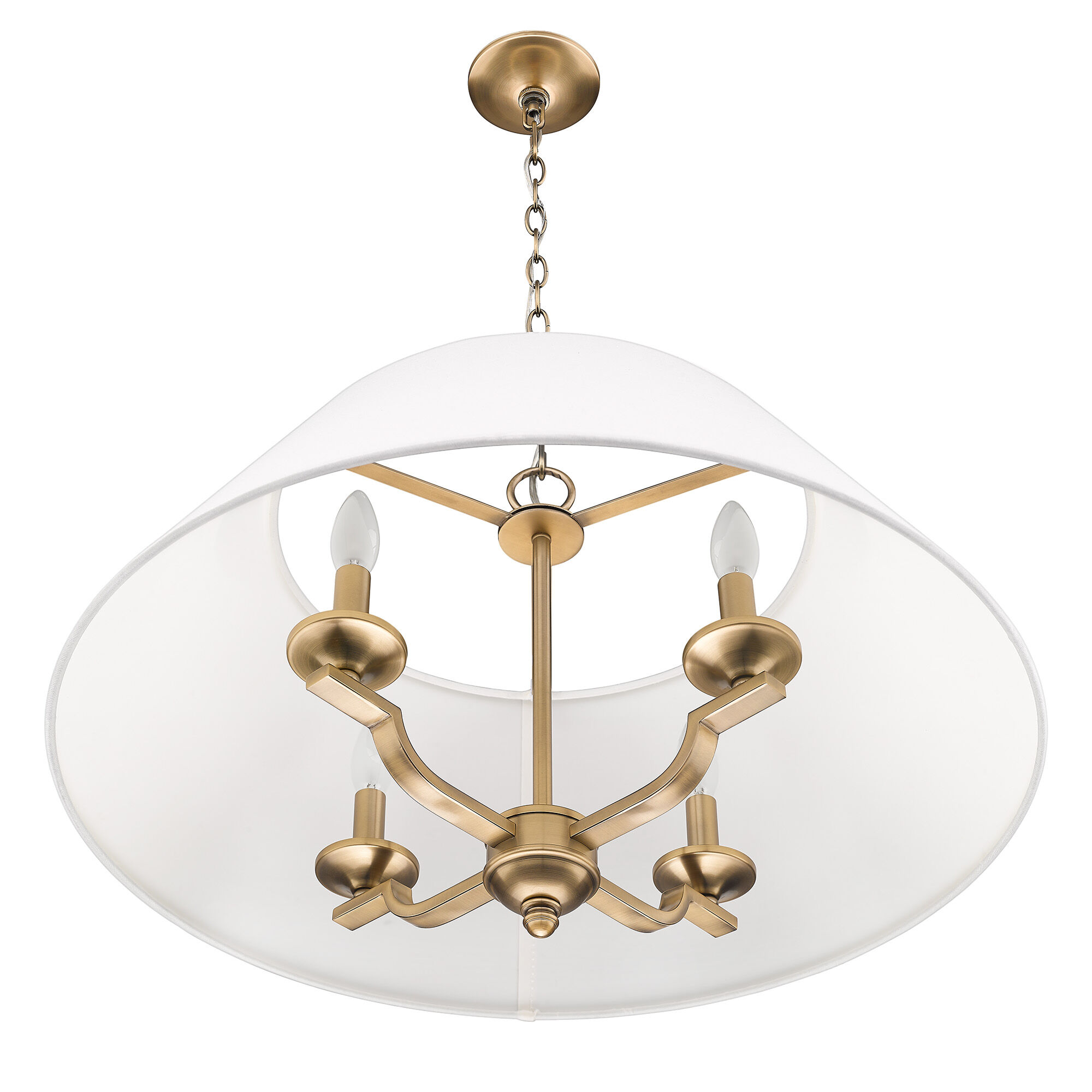Coretta 4 Light 25 inch Modern Brass Pendant Ceiling Light